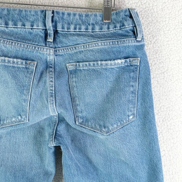 Frame Jeans Womens 26 Blue Le Mini Boot Cut Distressed Stone Wash Whiskers 34L - Picture 5 of 12
